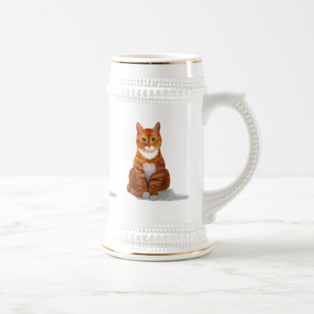 Chope À Bière Tabby Chat Stein (Droite)