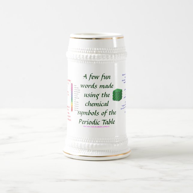 Chope À Bière "Tableau périodique Stein " (Centre)