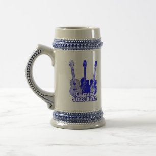 Chope À Bière Talentueux depuis la naissance. Guitares bleues vi