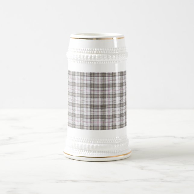 Chope À Bière Tartan gris mode (Centre)