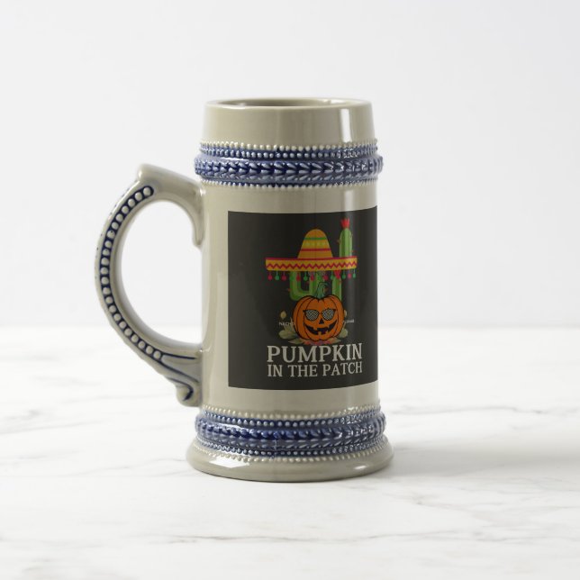 Chope À Bière Tee-shirt graphique Citrouille confortable (Gauche)