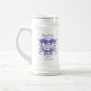 Chope À Bière Témoin de mariage Stein Vintage Lions 2 Têtes