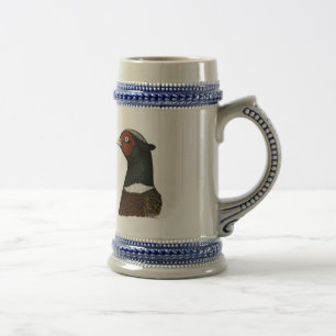 Chope À Bière Tête de faisan de Ringneck