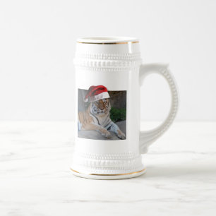 Chope À Bière Tigre du Bengale du Père Noël