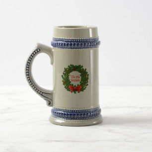 Chope À Bière 'Tis Season Wreath Beer Stein
