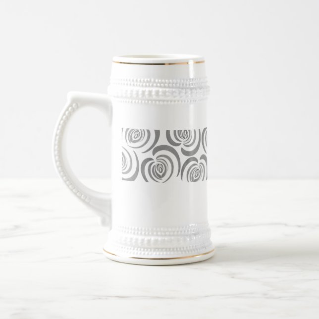 Chope À Bière Tons tulipe bleus gris (Gauche)