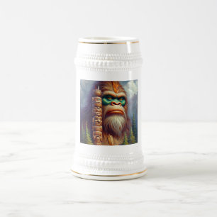 Chope À Bière Totem amérindien de Bigfoot