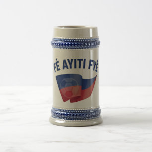 Chope À Bière Tout Ayisyen Deye Les Grenadiers Emblème Rétro 
