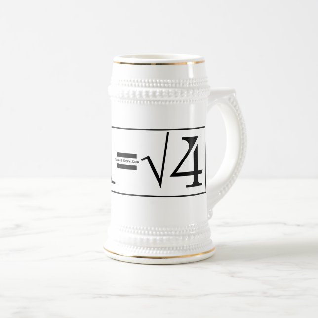 Chope À Bière Tout le génie des maths (Devant droit)