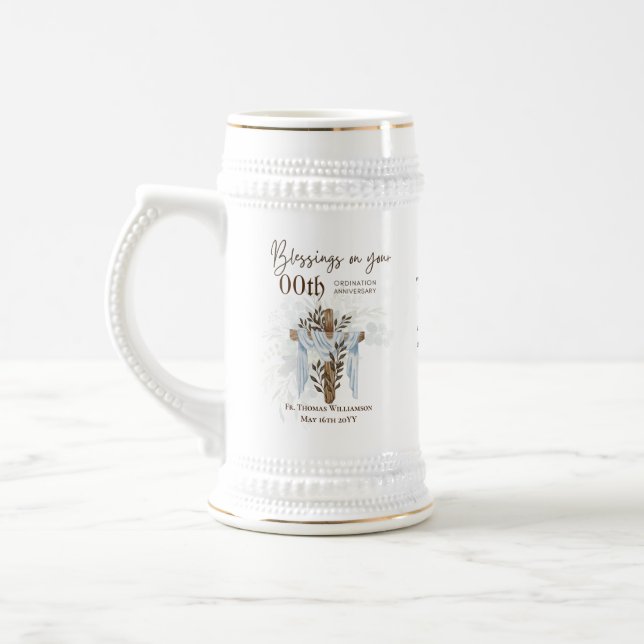 Chope À Bière TOUTE ORDINATION ANNIVERSAIRE Prêtre Pasteur Minis (Gauche)