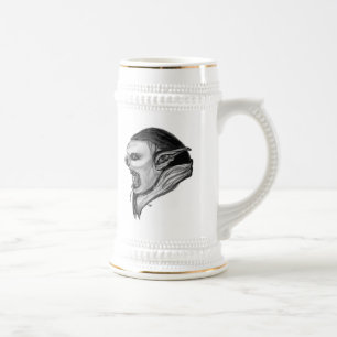Chope À Bière Tracer le design noir et blanc