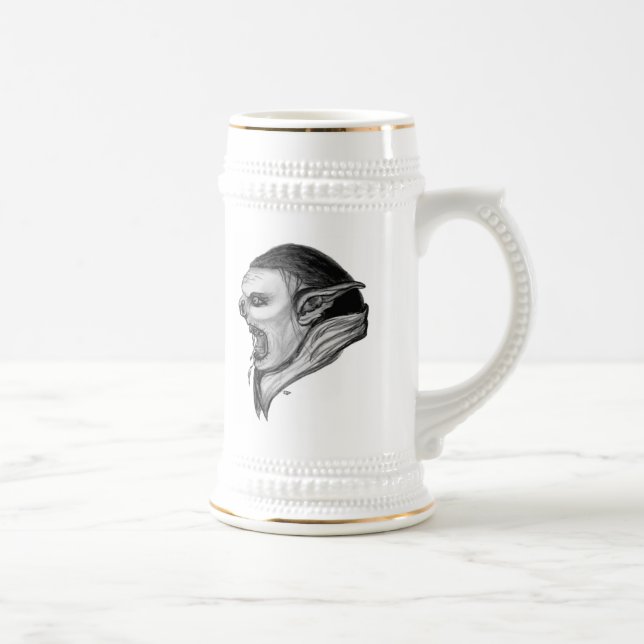 Chope À Bière Tracer le design noir et blanc (Droite)