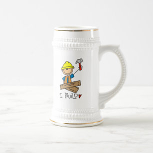 Chope À Bière Travailleur du bâtiment I Construis des T-shirts e