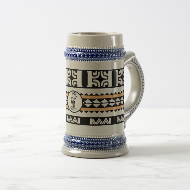 Chope à bière  Tribal Ethnic/Bande Orange (Devant droit)