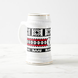 Chope à bière Tribal Ethnic/Bande Rouge