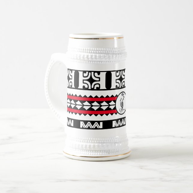 Chope à bière  Tribal Ethnic/Bande Rouge (Devant gauche)