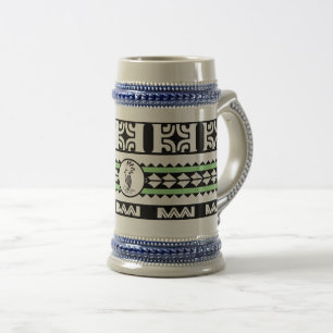 Chope à bière  Tribal Ethnic/Bande Vert
