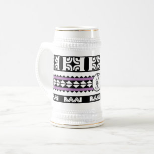 Chope à bière  Tribal Ethnic/Bande Violet