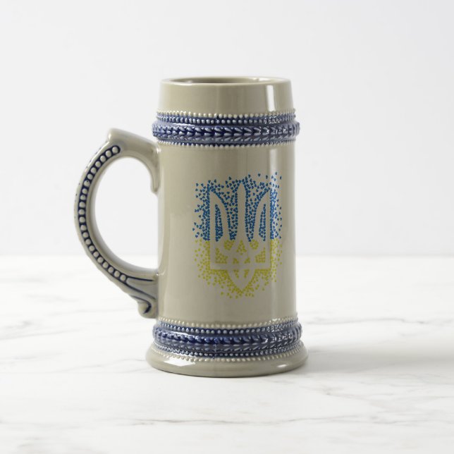 Chope À Bière Trident de l'emblème ukrainien tryzub dispersant l (Gauche)