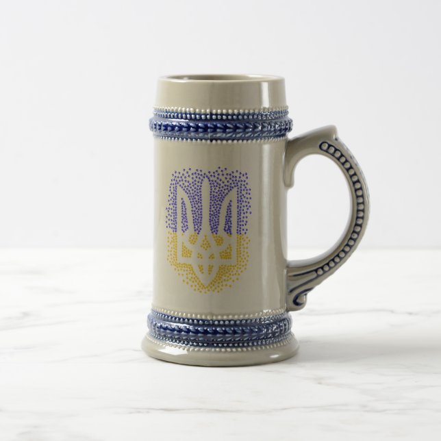 Chope À Bière Trident heraldique ukrainien tryzub étoiles disper (Droite)