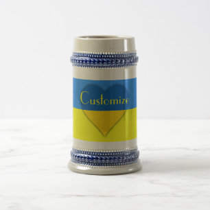 Chope À Bière Ukraine Drapeau bleu jaune Thunder_Cove