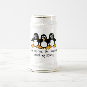Chope À Bière Un les pingouins volent ma santé d'esprit
