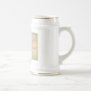 Chope À Bière Une carte authentique de 1690 pirates (avec des