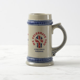 Chope À Bière Union Jack NOUS VOUS CÉLÉBRONS LES Forces Armées