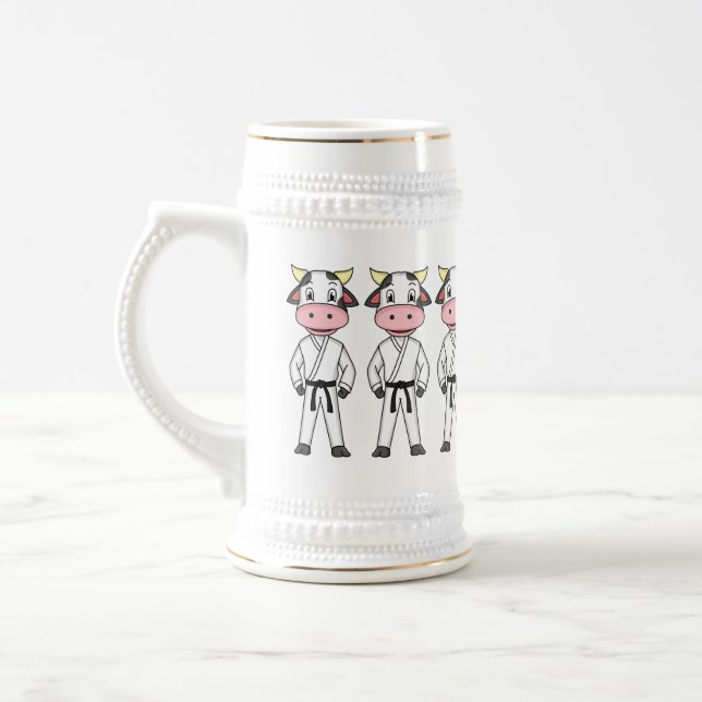 Chope À Bière Vache mignonne en combinaison kung fu (Gauche)