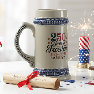 Chope À Bière Vaisselle pour le 250e anniversaire de l'Amérique