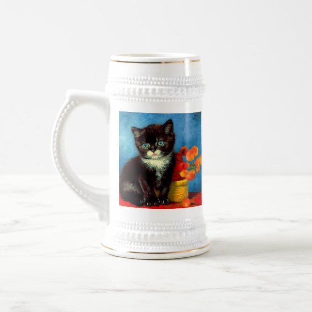Chope À Bière Van Gogh Tuxedo Cat (Gauche)