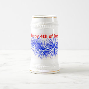 Chope À Bière Verre à bière 14 juillet Feu d'artifice