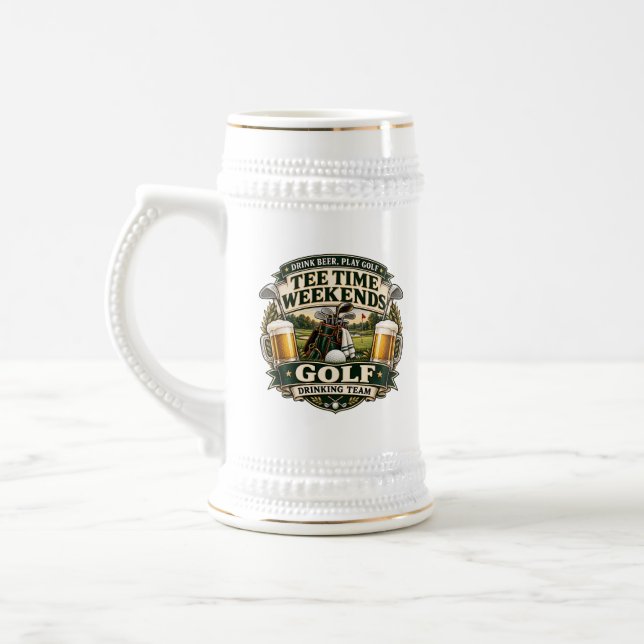 Chope à bière Vintage Golf Tee Time (Gauche)