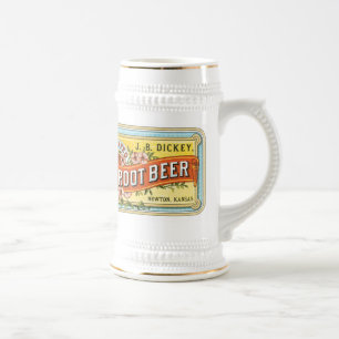 Chope À Bière Vintage JB Dickey Racine Beer Stein