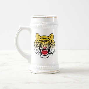 Chope À Bière Visage de Tigre Souriant Art-21876