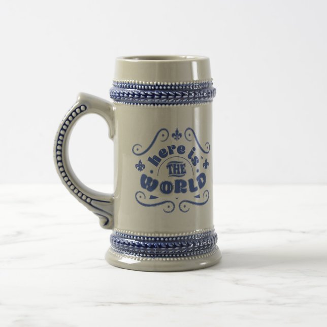 Chope À Bière Voici le monde (Gauche)