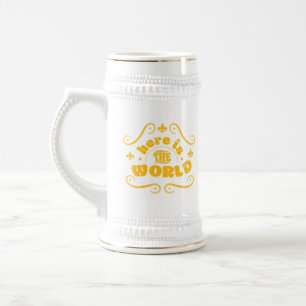 Chope À Bière Voici le monde