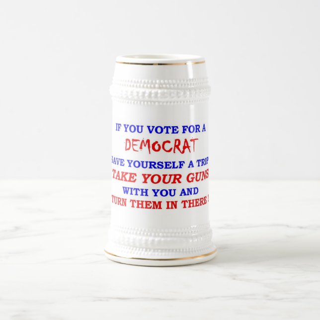 CHOPE À BIÈRE VOTER LA DÉMOCRATE (Centre)