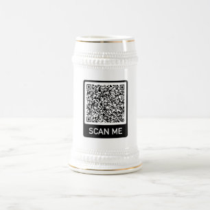 Chope À Bière Votre QR Code Scan Info Custom Beer Stein Modèle