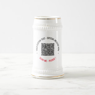 Chope À Bière Votre QR Code Scan Info Texte et couleurs Bière St