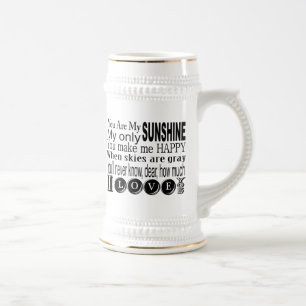 Chope À Bière Vous êtes mon Sunshine Vêtements et cadeaux