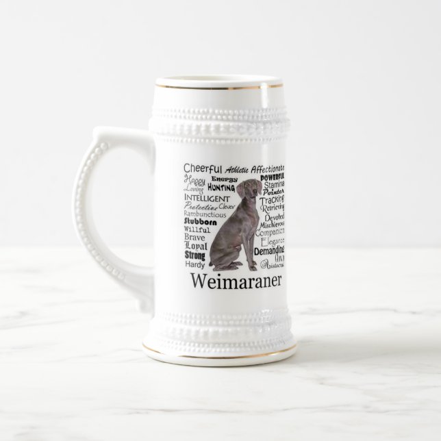 Chope À Bière Weimaraner Stein (Gauche)