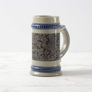 Chope À Bière William Morris Vintage d'oiseaux et d'anémones