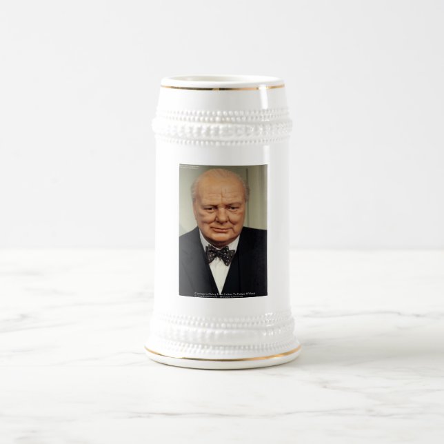 Chope À Bière Winston Churchill Échec Sagesse Citation Cadeaux (Centre)