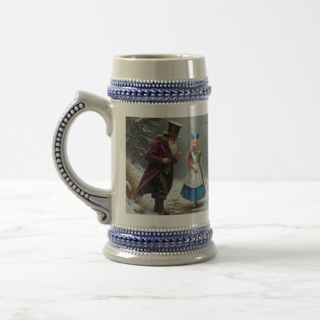 Chope À Bière Winter Alice main droite bleu stein (Gauche)