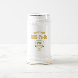 Chope À Bière Worlds BEST DAD-To-BE - Est.2019 Personnalisable