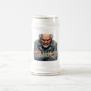 Chope À Bière Wütender Alter Mann - Dessin-Illustration