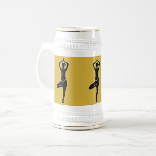Chope À Bière Yoga Pose Gold Beer Sein
