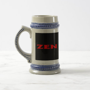 Chope À Bière Zen rouge noir stein
