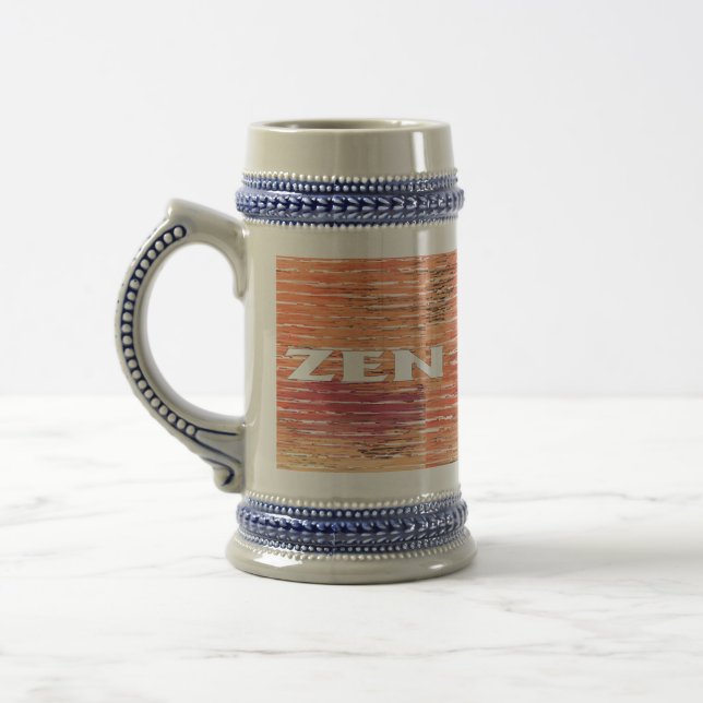 Chope À Bière Zen white reeds stein (Gauche)